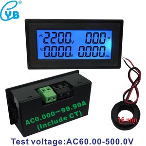 YB5140DM AC 20A 100A 200A VOLT AMP METTRET LCD Voltmètre AMMETTER Tension Courant Mete Fréquence Énergie AC60-500V