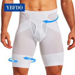 YBFDO Hombres Body Shaper Tummy Control Shorts Shapewear Belly Faja Boxer Cintura alta Ropa interior adelgazante Pierna Compresión Bragas 240322