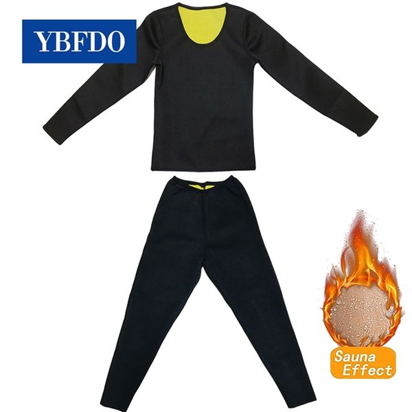 YBFDO Super shaper femmes corset stretch chemise sueur minceur Pantalon corps shaper Sueur Sauna Costume Néoprène shapewear 210402