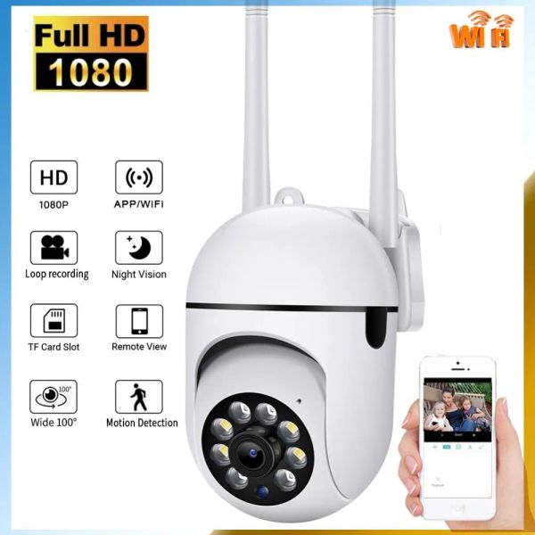 Ycc365 plus 1080P PTZ WIFI IP cámara Audio CCTV vigilancia 4X Zoom noche a todo Color inalámbrico impermeable H.264 Audio seguridad