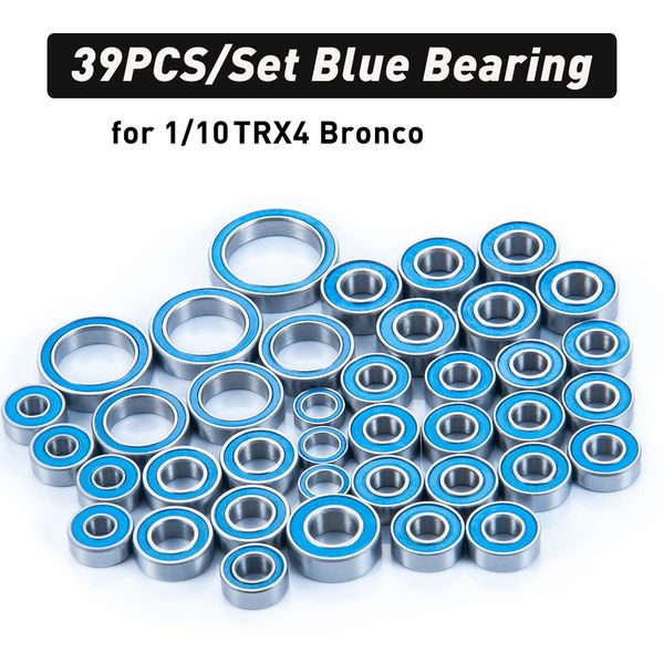 Kit de roulement ouais ouais 39pcs TRX4 pour 1/10 RC Crawler Car Trx-4 Bronco Blue Ball Bearing Pièces de mise à niveau