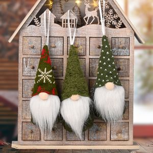 Année 2024 Noël Gnome suédois fait à la main Scandinave Tomte Santa Nisse Nordic Peluche Elf Toy Table Ornement Décorations d’arbre de Noël