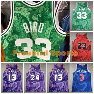 Jaar van de Dragon James 23 Larry Bird Steve Nash Allen Iverson 3 Retro Basketball Jersey 1996-97 1985-86 1997-98 2018-19 Klassiekers Aziatisch erfgoed