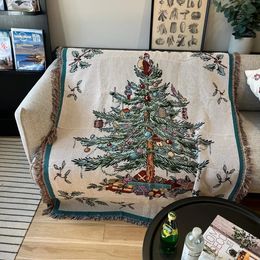 Années cadeaux couverture casse-noix de Noël arbre de Noël étoile de lit doux couette de courtepointe de Noël pour la maison 240419