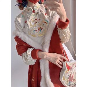 Années de voeux fille améliore l'année Cheongsam robe Style chinois Han élément Cheongsam Qipao robe Costume 240131