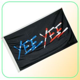 YEE YEE drapeau noir 3x5 pieds Polyester Club équipe Sports intérieur avec 2 œillets en laiton de haute qualité 1076171