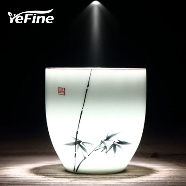 YeFine Marque 6 PCSLot Tasse de thé traditionnelle chinoise en céramique avancée en porcelaine Set Accessoires tasses Drinkware Drop Y200107