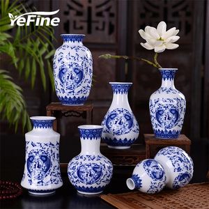 Yefine kleine antieke vaas celadon porselein traditionele Chinese keramische decoratieve vaas voor bloemen woonkamer decoratie LJ201209