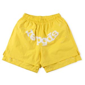 Yelllow Shorts survêtement pantalon d'été pour hommes femmes cordon pantalon court vacances coton vêtements 24SS