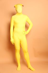 Catsuit de cosplay de rol de animal amarillo, traje de estampado y teñido de Lycar, traje Zentai de cuerpo completo