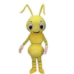 Costume de mascotte de fourmi jaune, robe de soirée fantaisie d'halloween, tenue de personnage de dessin animé, Costume de carnaval, taille adulte, tenue d'extérieur d'anniversaire