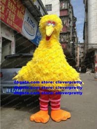 Geel Big Bird Sesamstraat Mascot Kostuum Volwassen Cartoon Karakter Outfit Pak Herdenken Souvenir Corporate Communications zx2983