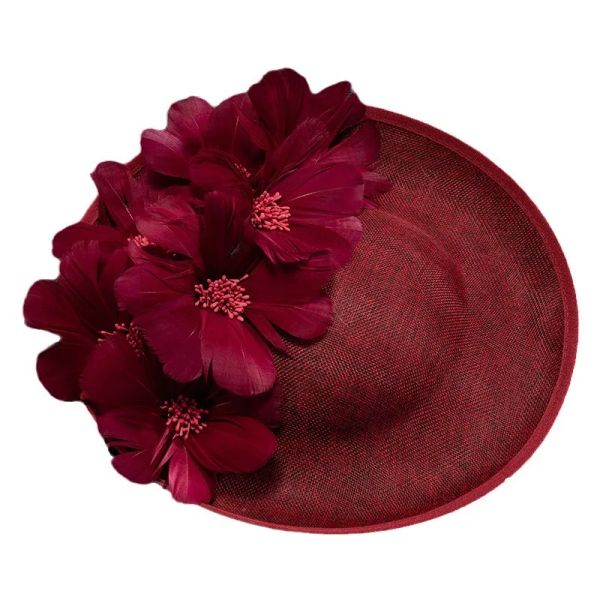 Jaune Big Fascinator Hat de mariage Femmes Bandeau et pince à cheveux Party Chapeau Femme Headshwear Flower Flower Headswear