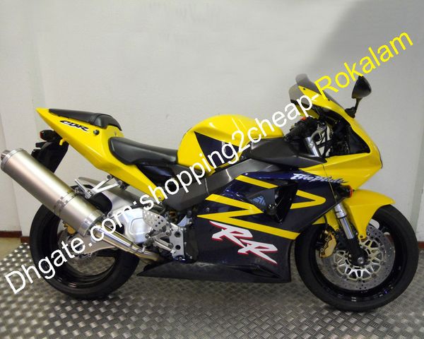 Carenado negro amarillo para Honda CBR900RR Shell 2002 2003 954 CBR 900 RR 954RR 02 03 Kit de carenado de motocicleta de carrocería (moldeo por inyección)