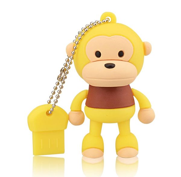 Conception de singe de dessin animé jaune 8 Go 16 Go 32 Go 64 Go Clés USB Clé USB 20 Clé USB pour ordinateur portable tablette P6495853