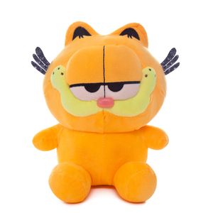 Juguete de peluche de gato amarillo, 25cm, gato sentado, muñecos de peluche, almohada abrazable suave, regalos festivos para niños y adultos