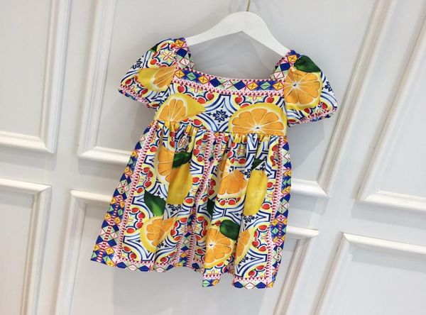 Robes de couleurs jaunes pour bébé filles d'été girls fille princesse robe mode enfants de plage vêtements 6067488