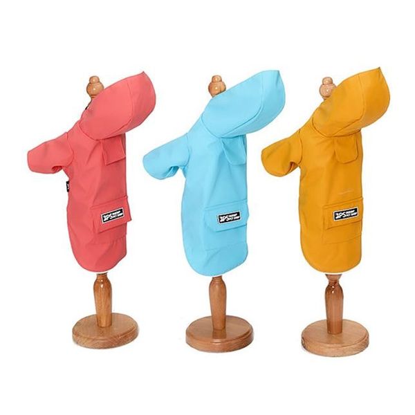 Ropa amarilla para perros Chubasquero con capucha Reflectante Ligero Chubasquero Poncho Ropa para perros pequeños y grandes Ropa bloqueadora impermeable 20220830 E3