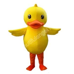 Costume de mascotte de canard jaune personnage de dessin animé tenue Costume fête d'halloween carnaval en plein air Festival déguisement pour hommes femmes