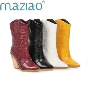 Faux amarillo de cuero blanco Black 645 Tobillo de vaquero para mujeres Boots de vaqueros occidentales con estampado de serpiente.