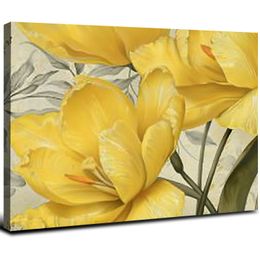 Gele bloemwand kunst tulpbloemfoto's canvas prints abstract bloem muur decor voor woonkamer slaapkamer badkamer badkamer decoraties ingelijste kunstwerken klaar om op te hangen