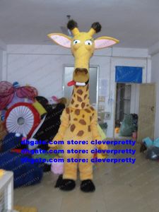 Costume de mascotte girafe jaune Giraffa Costume de personnage de dessin animé adulte Costume Halloween All Hallows Halloweens Alls Hallowss zx2036