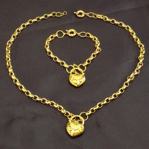 Geel goud vacuüm platen hart belcher hangslot hanger ketting armband voor vrouwelijke kettingen 284s