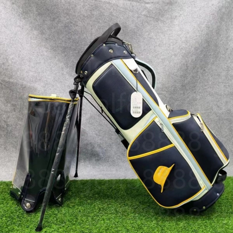 黄色のゴルフバッグスタンドバッグゴルフクラブ超軽量、霜、防水