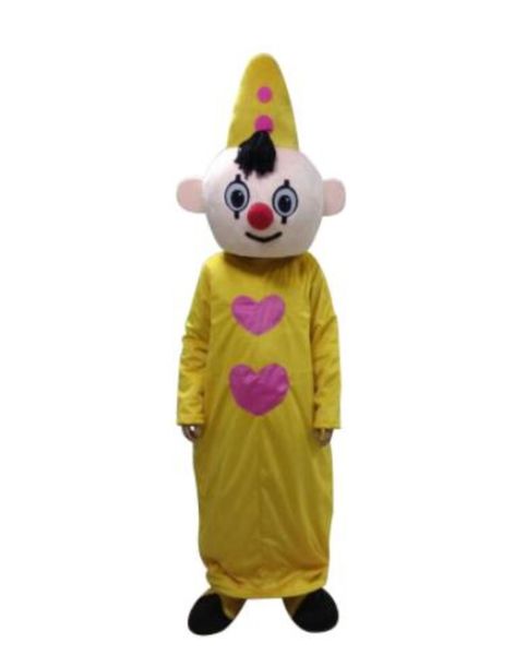 Chapeau jaune garçon mascotte Costume bumba mascotte costumes dessin animé déguisement Halloween pourim fête