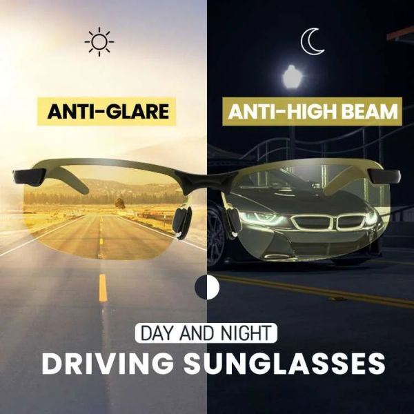 Lunettes de conduite de Vision nocturne jaunes haut de gamme, lunettes de soleil polarisées UV PC ultralégères, miroir de conduite en plein air pour hommes
