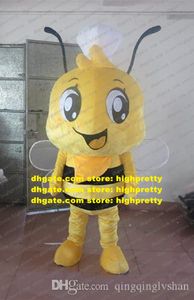Disfraz de mascota de abeja de miel amarilla, traje de personaje de dibujos animados para adultos, traje de Hotel, Pub, reunión familiar grande zz7975