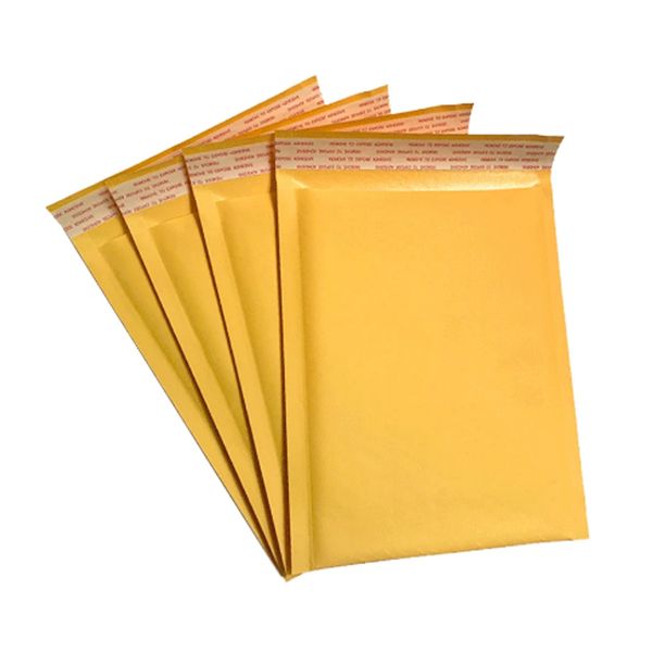 Bolsas de sobres de burbujas de papel kraft amarillo