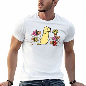 jaune Labrador Fr Pots T-Shirt vêtements vintage haut d'été graphiques unis t-shirts noirs pour hommes K93q #