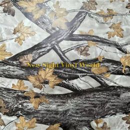 JAUNE FEUILLE REALTREE CAMO VINYLE WRAPPING DECAL Bulle Nature Chasse Pour Camion Jeep Car Styling257w