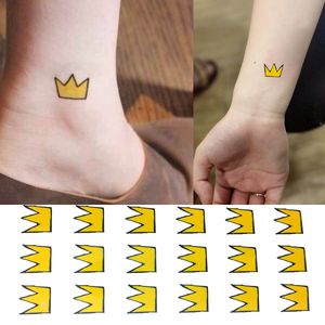 2017 nouveauté Art jaune mode motif de caractère individuel Vogue autocollants de tatouage imperméables livraison gratuite