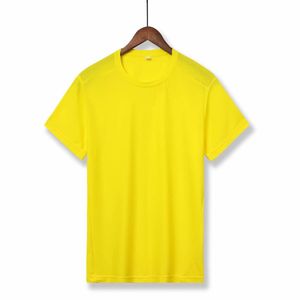 Maillots de course jaunes séchage rapide respirant Fitness t-shirt vêtements d'entraînement gymnase maillot de football sport dessus de chemise