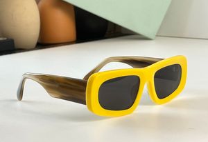 Lunettes de soleil à bouclier jaune lentille gris foncé hommes lunettes de soleil d'été lunettes de soleil Sonnenbrille UV400 lunettes avec boîte