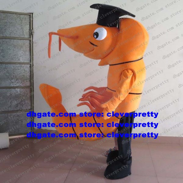 Crevette jaune crevette homard écrevisse Langouste mascotte Costume adulte personnage de dessin animé carnaval Fiesta fête de remise des diplômes zx1827