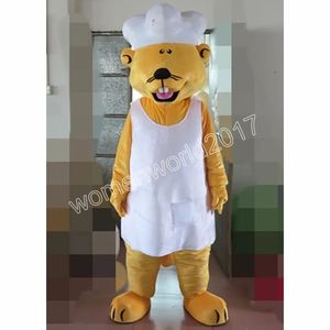 gele wezel mascotte kostuum hoge kwaliteit stripfiguur outfits pak unisex volwassenen outfit verjaardag kerst carnaval fancy dress