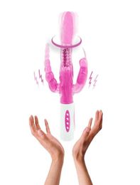 YEMA 12 modos de vibración 4 funciones 360 rotación doble penetraciones conejo anal vibrador juguetes sexuales para mujer productos sexuales S10189950749
