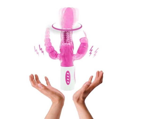 YEMA 12 Modes de Vibration 4 fonctions 360 Rotation Double pénétrations lapin Anal vibrateur jouets sexuels pour femme produits sexuels S10187853309
