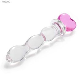 YEMA Lange Glazen Dildo Kristal Grote Penis Lul Cock Butt Anale Plug Kralen Vrouwelijke Sexy Product Speeltjes voor Vrouwen Mannen Volwassenen 18 Winkel L230518