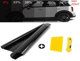 yentl 3mx50cm VLT Car Auto Home Glass Window Tint Rollo de película teñida con raspador para ventana lateral de coche casa comercial Solar Pr5906388