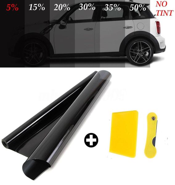 Yentl 3MX50CM VLT Auto Auto Ventana de vidrio Home Ventana Tinting Rollo de película con raspador para la ventana del automóvil Casa solar comercial PR3799735