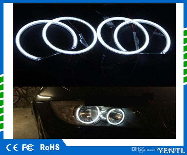 Envío gratis Yentl 4 piezas / lote LED Angel Eyes Anillos de color blanco Ligero Fit para E36 E38 E39 E46 3 5 Serie 7 Estileo de automóvil LED blanco cálido1289503