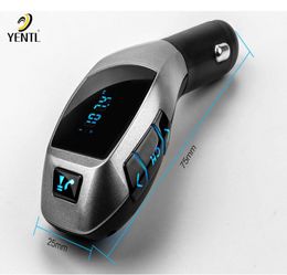 Yentl Bluetooth Car Kit MP3 Player FM Transmisor X5 USB TF Charger Hands Music MP3 USB Player Audio para teléfono inteligente X59965775