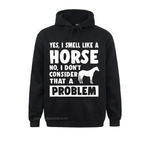 Ja, ik ruik als een paard Grappige paardenliefhebber Hoodie Rife Lange mouw Modieuze Sweatshirts Mannelijke Hoodies Kappen Zomer 240131