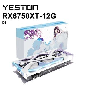 Yeston Nieuwe RX6750XT RX 6750 XT 12G Grafische kaart 192bit 7nm GDDR6 PCI-E 4.0 Videokaart AMD GPU Placa de Vdeo Gamer Card LHR