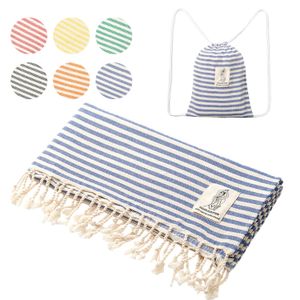 Yeuzlicotton luxe gestreepte kwastje 100% katoenen sauna spa badhanddoek voor huis 100*180 cm reis Turkse grote stranddoek 240415