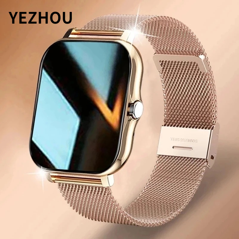 YEZHOU reloj inteligente bransoletka ultra inteligentny zegarek dla iphone z połączeniem Bluetooth wodoodporny mężczyzna kobieta zegarki pulsometr
